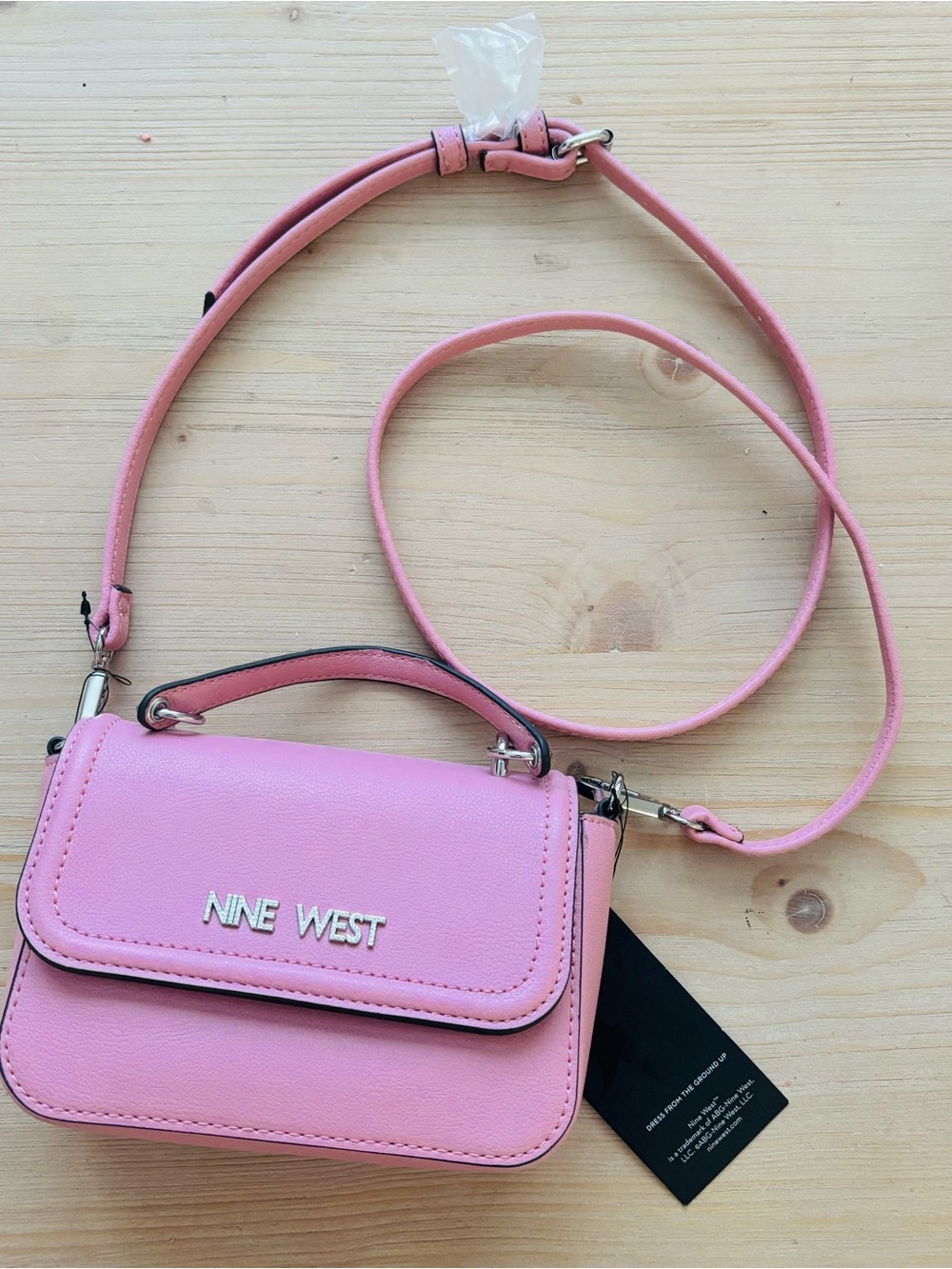 Nine West Aidie Mini Pink Crossbody Satchel Bag Purse NWT